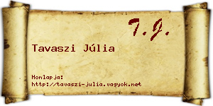 Tavaszi Júlia névjegykártya
