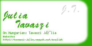 julia tavaszi business card